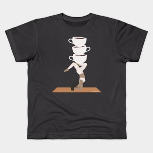 Yoga and coffee Kids T-Shirt